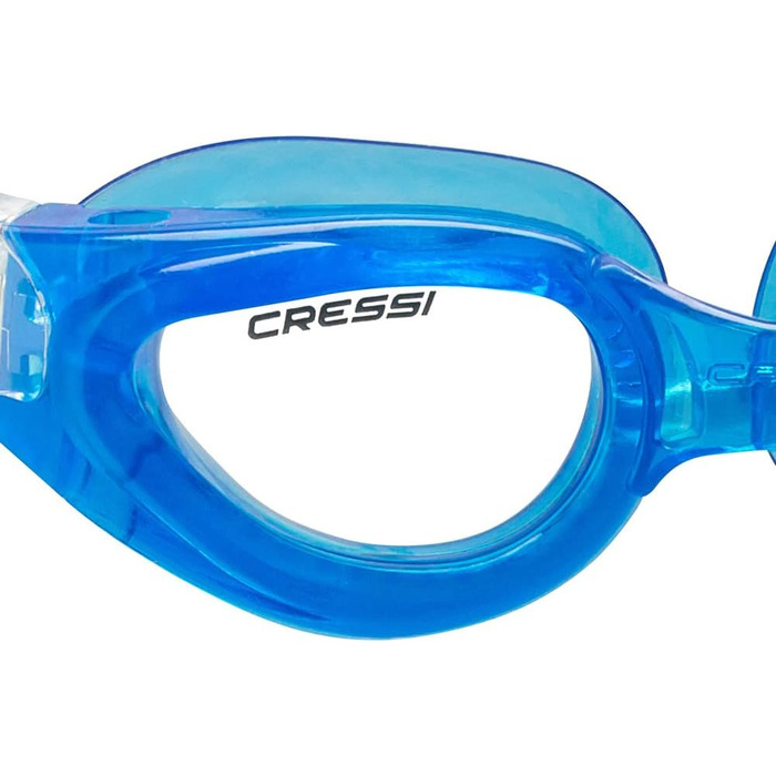 Дитячі плавальні окуляри Cressi Rocks - 7/15 років-зроблено в Італії(синє силіконове скло / прозоре скло)