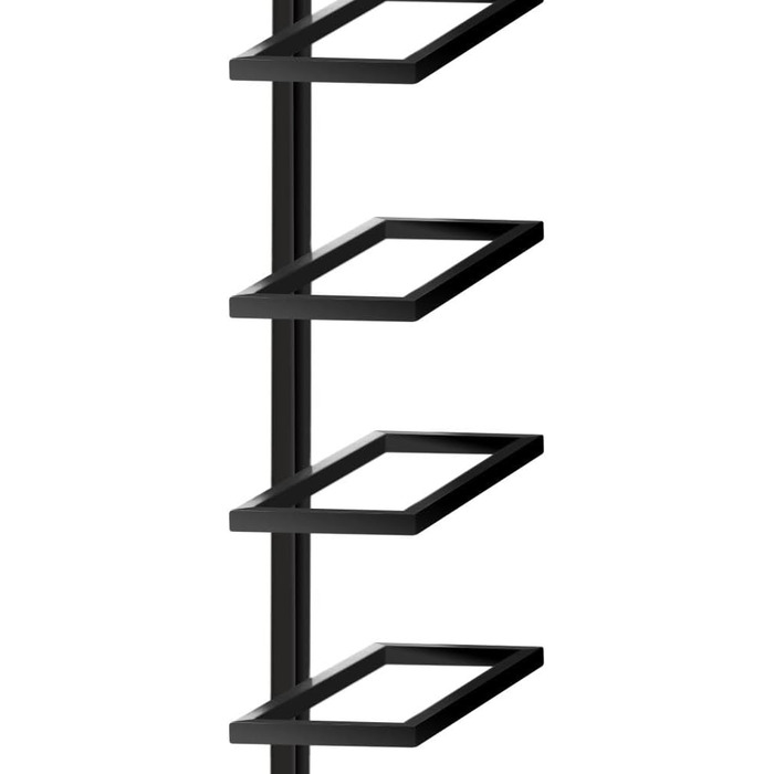 Стильна металева полиця для вин Yaheetech на 10 пляшок, чорна