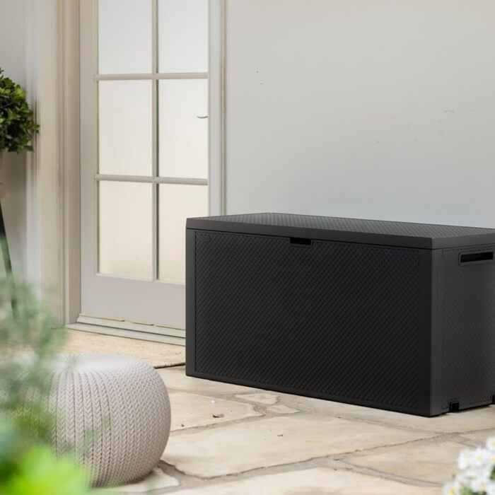 Садовий ящик Keter Emily з полірезину, 277 л - для зберігання подушок, інструментів