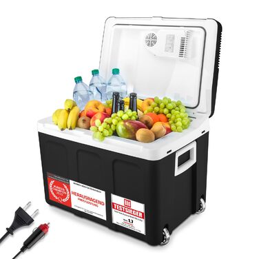 Автомобільний холодильник/термос First Austria 45L (12/230V), чорний - для кемпінгу, подорожей, фестивалів. З колесами.