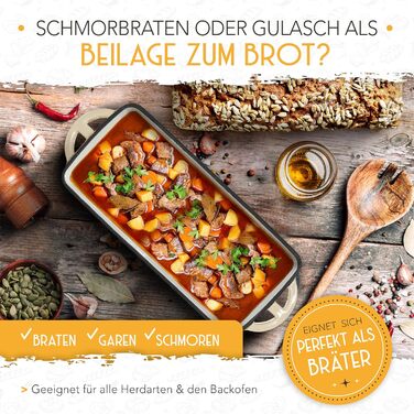 Форма для випікання хліба з емальованого лиття заліза з кришкою та кошиком для підйому тіста - 28 см, ідеальна для випікання хліба, тостів та інших виробів, аксесуари для випікання, brotform, brottopf