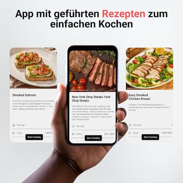 ThermoMaven P2 Розумний термометр для м'яса з Bluetooth 5.3, 6 датчиків, Wi-Fi моніторинг, водонепроникний IPX8, для гриля, духовки, кухні, фритюрниці (1 зонд)