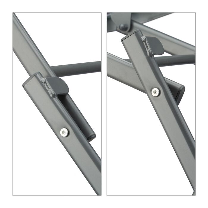 Relaxdays Складний балконний столик зі склом