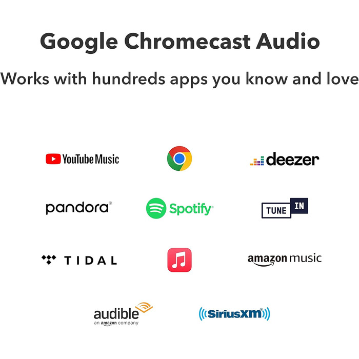 Сумісність з Alexa/Siri/Google, 2, Chromecast Audio, Multiroom Streamer, Hi-Res Audio