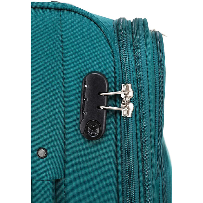 Набір валіз Beibye з тканини, тюркіс, з кишенями та розширенням