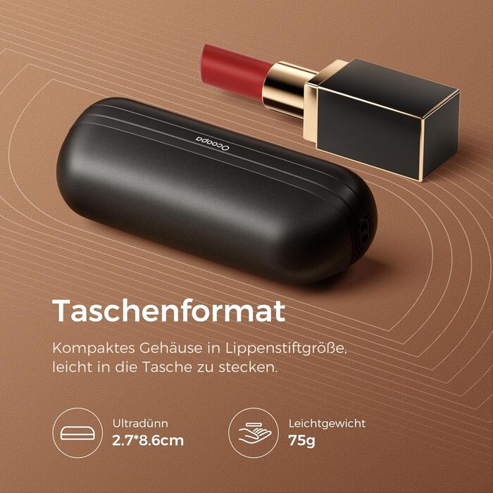 Нагрівач для рук OCOOPA UT2S Mini, 5200mAh, 2 шт. в наборі, магнітний, електричний, для кемпінгу та відпочинку на природі, чорний