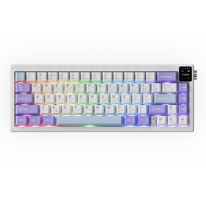 Бездротова механічна клавіатура Ajazz AK650 Flying Fish Switch - Purple (AK650-FF-PWB)