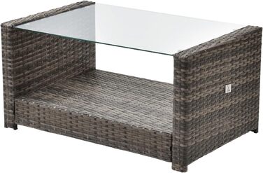 Набір садово-розсудних меблів SVITA Roma з ротангу (софа, крісло, стіл) - коричневий