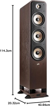 Центральний динамік Polk Audio Signature Elite ES35, висока роздільна здатність, Dolby Atmos, DTSX, горіх (шматок)