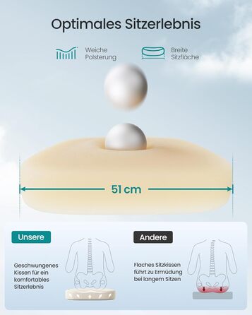 Офісний стілець SONGMICS ергономічний з підтримкою спини, обертовий, сітчастий, з підлокітниками, бежево-білий