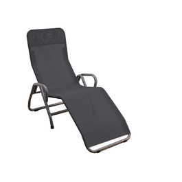 Лежак для басейну/сауни MFG, 3', антрацит/чорний