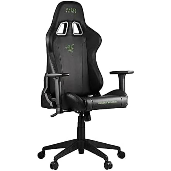 Ігрове крісло Razer TAROK Essentials Edition від Zen Gaming, з підтримкою попереку та шиї, 3D підлокітники, чорний/зелений колір