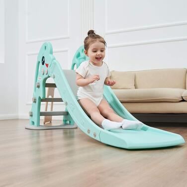 Дитяча гірка Baby Vivo для дому та саду, пластикова, колір кавовий/коричневий, з округлими кутами