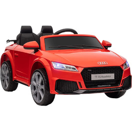 Дитячий електромобіль HOMCOM 12V, з пультом, музикою, USB/MP3, LED, для дітей 3-5 років, червоний