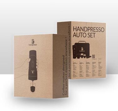 Handpresso Auto Set: портативна кавомашина для автомобіля, вана та кемпінгу | Espresso & Lungo | USB-C | для капсул