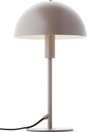 Сучасна настільна лампа Lightbox у формі гриба - настільна лампа з проміжним шнуровим вимикачем - для спальні - висота 36 см і діаметр 20 см - виготовлена з металу в сірому кольорі