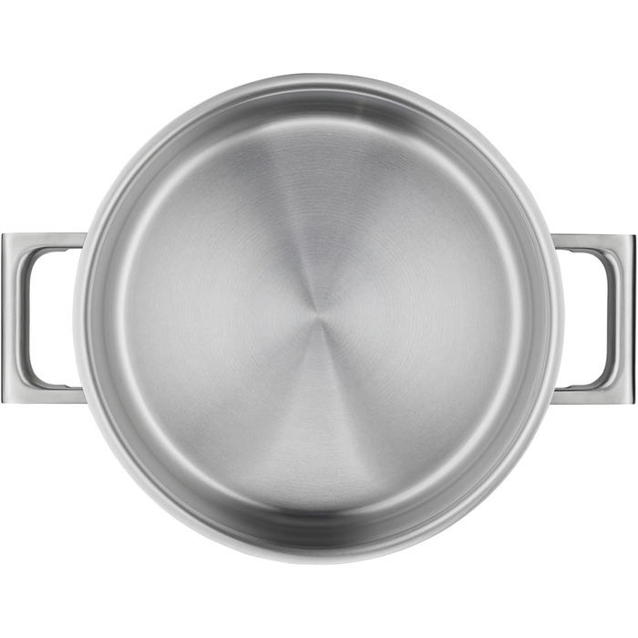 Каструля WMF Ultimate Cool 24 см з нержавіючої сталі Cromargan з індукційним дном, 4.1л, з кришкою з нержавіючої сталі, з внутрішньою шкалою, з терморегульованими ручками, придатна для миття в посудомийній машині