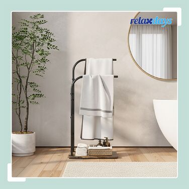 Підставка для рушників індустріального стилю з полицею Relaxdays