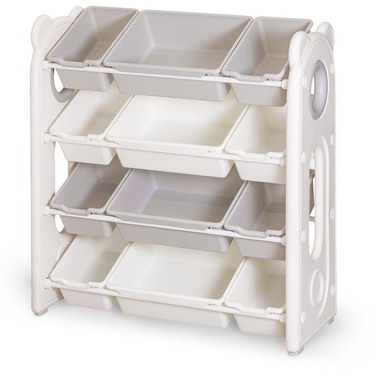 Стелаж для книг та іграшок Mealux Olaf (арт. KD-E025 White / Grey)