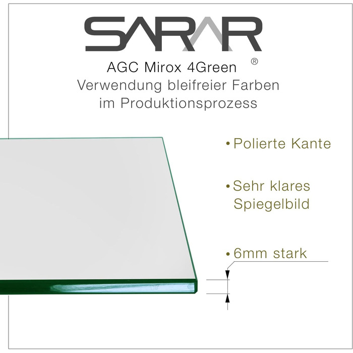 Дзеркало для ванної кімнати Sarar Vittoria з LED-підсвічуванням 80x70 см, Made in Germany