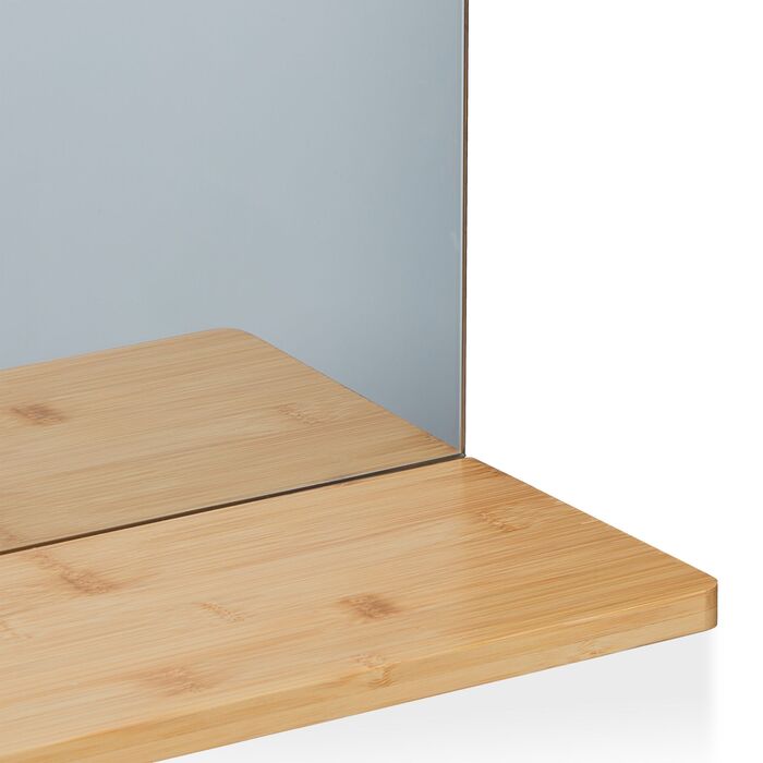 Дзеркало для ванної кімнати Relaxdays на стіну з бамбуковою полицею