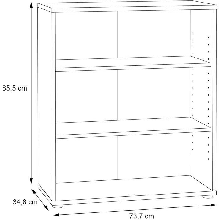 Книжкова шафа Newroom Shelf Artisan Oak Modern - 73,7x85,5x34,8 см (ШxВxГ) - Шафа з стоячою полицею - Lucius.Sixteen Кабінет Вітальня 09- Полиця V5