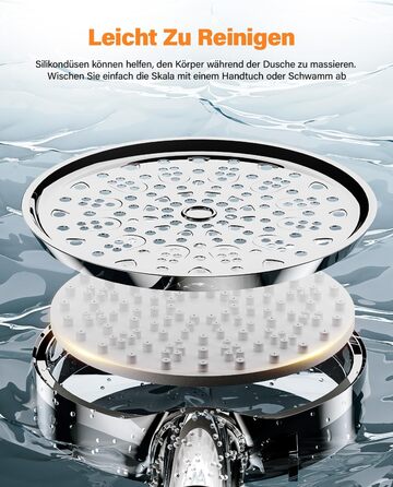 Фільтр для душу Cobbe зі шлангом, ручна лійка з 3 вугільними фільтрами, душова лійка з 6 режимами, високонапірний економний душ з фільтром від накипу для жорсткої води, видаляє 99% хлору, хром