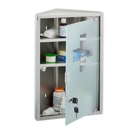 Шафка для медикаментів Relaxdays зі скляними дверцятами