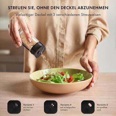 Набір баночок для спецій кутовий (24 x 120 мл) з кришками, ситечко, 240 чорних етикеток - високоякісні контейнери для спецій