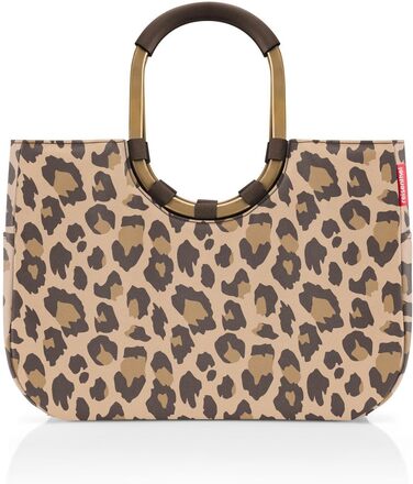 Сумка-шопер Reisenthel Loopshopper L Frame Leo Macchiato з практичними кишенями з перероблених PET-пляшок – стильний та водовідштовхуючий дизайн, колір золото