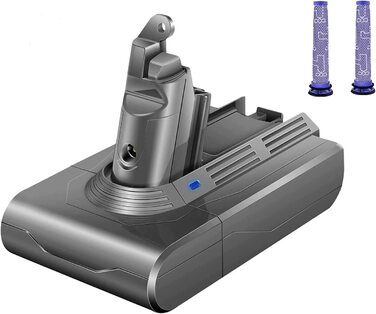 Змінна батарея V6 morpilot для пилососа Dyson V6 DC62/DC58/DC59/DC61/DC72/DC74, 21,6 В 4600 мАг, 2 фільтри