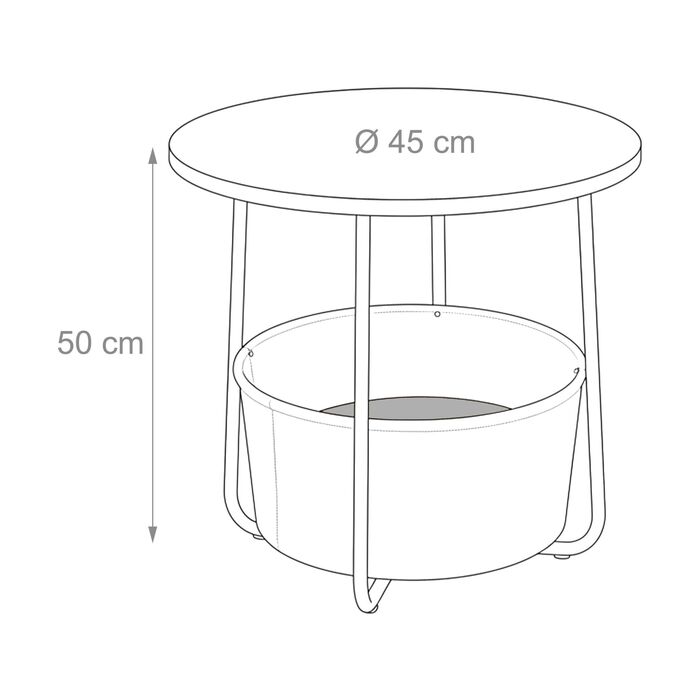 Relaxdays: Приставний столик з кошиком