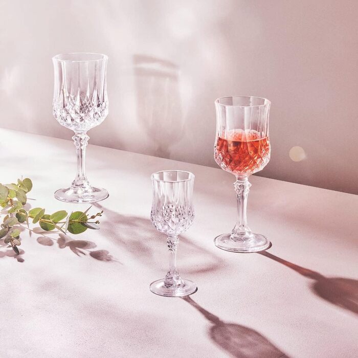 Келихи для коньяку Cristal d'Arques Paris Longchamp, 320 мл, 6 шт., Kwarx, міцне пакування, прозорі