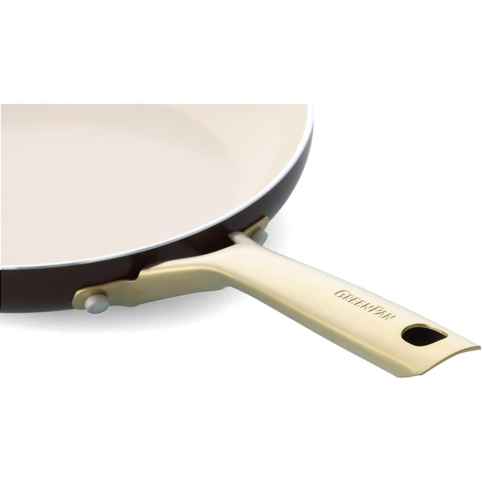 Набір сковорідок GreenPan Shades 3 шт. з керамічним антипригарним покриттям, діаметр 20/24/28 см, без PFAS, для індукційних плит, з ручками з нержавіючої сталі, придатні для миття в посудомийній машині, для духовки, колір Terra Brown