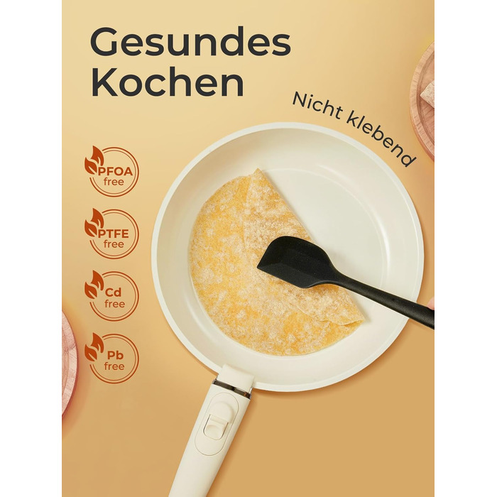 Набір посуду 17 предметів з антипригарним покриттям, індукційний, з керамічним покриттям, сумісний з духовкою, безпечний для миття в посудомийній машині, без PFOA/PFOS