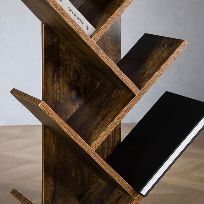 Стильна полиця IDIMEX Jules - дерев'яна полиця для книг та декору, з якісної ДСП, колір коричневий