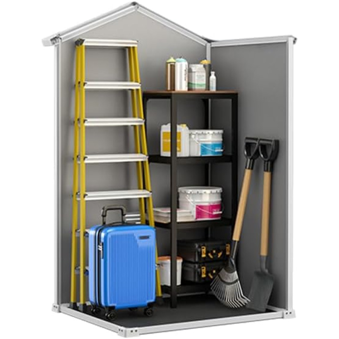 Сарай садовий Keter Manor 4x3 сірий, пластиковий, для дачі, 128x94x196 см