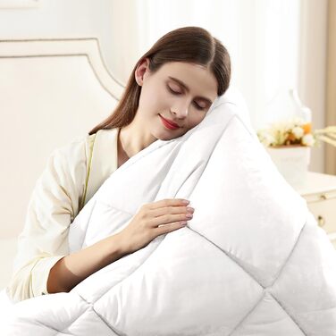 Комплект постільної білизни WAVVE: ковдра 135x200 для всіх сезонів (2 шт.) - ковдра 135x200, літня ковдра 135x200, зимова ковдра 135x200, стегане покривало 135x200, білий