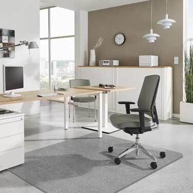 Килимок під стілець для офісу | 140x90 см | Захист від подряпин | Для ламінату, паркету та твердих підлог (Світло-сірий)