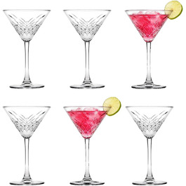 Набір склянок Martini Pasabahce Timeless, 6 шт, кришталевий дизайн, 17.2 см