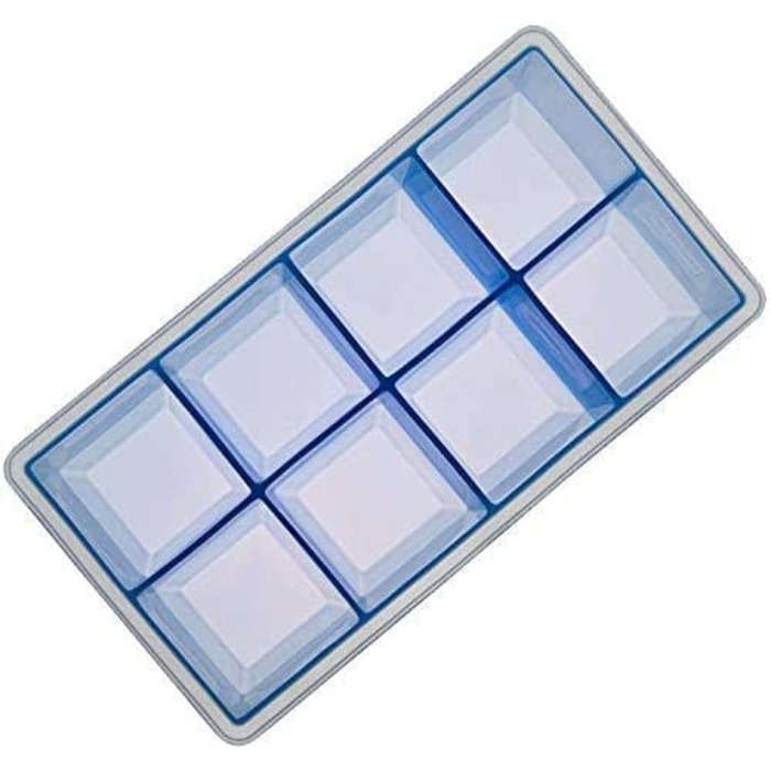 Форма для льоду Lurch 8 кубиків, 100 без вмісту бісфенолу, силікон преміум-класу, синя (5x5 см)