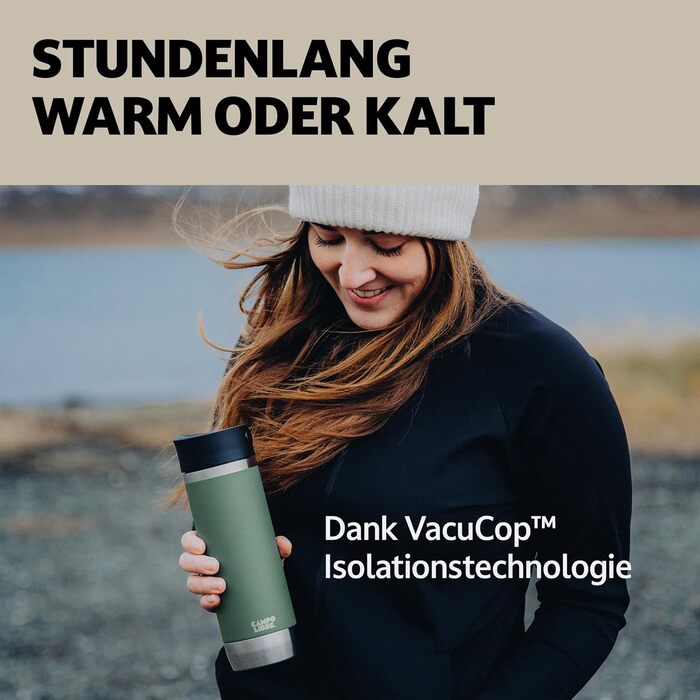 Термокружка Campo Libre® Anto I 450 мл Misty Pink: двостінна, з герметичним клапаном, для кави з собою