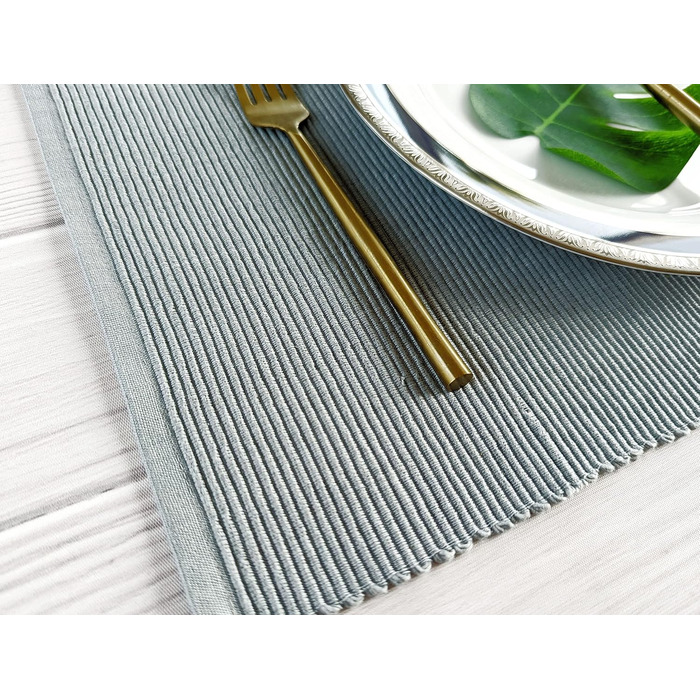 Тканинні серветки на стіл AVKA Studio, 33 x 48 см, сірі, 4 шт. - 100% бавовна, для дому та свят