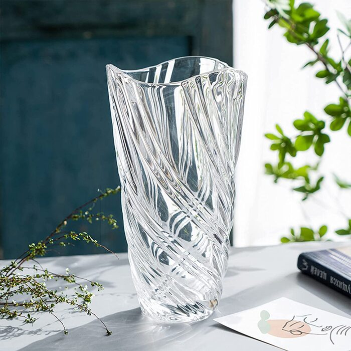 Скляна ваза для квітів Heyyou, сучасна мінімалістична ваза, Скандинавська скляна квіткова композиція ручної роботи, гідропонічна прикраса для домашнього обіднього столу, подарунка на весілля, новосілля, (стиль B-прозорий)