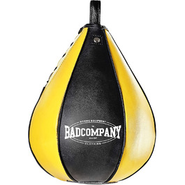 Професійна боксерська груша зі штучної шкіри середнього чорного / жовтого кольору-спідбол зі штучної шкіри з 6 елементами дизайну