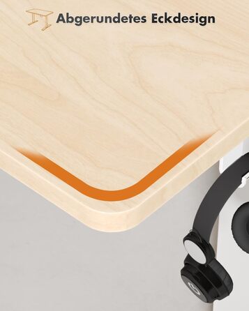 Електричний регульований стіл Devoko 120x60 см: офісний, для комп'ютера, з пам'яттю висоти, стоячий, бежевий