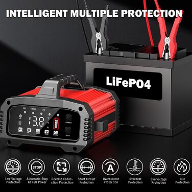 Автоматичний зарядний пристрій для акумуляторів 25A з температурною компенсацією (червоний)