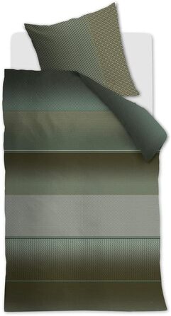 Комплект постільної білизни Mako Satin відтінок колір зелений, розмір 155х220см80х80