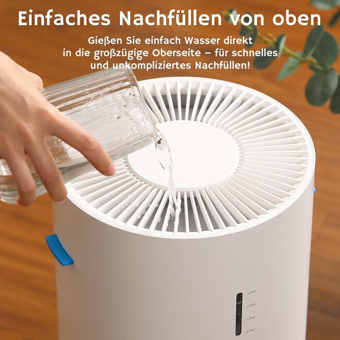 Повітряочищувач та зволожувач Airthereal AEH300: 2-в-1 для приміщень до 125 м², 3-ступенева фільтрація, індикатор якості повітря, нічний режим, автоматичне зволоження