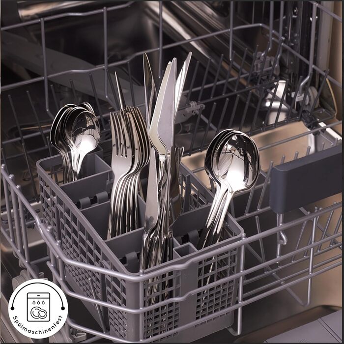 Набір столових приборів Karaca Elegance Serena, 84 шт., нержавіюча сталь, для мийки посуду